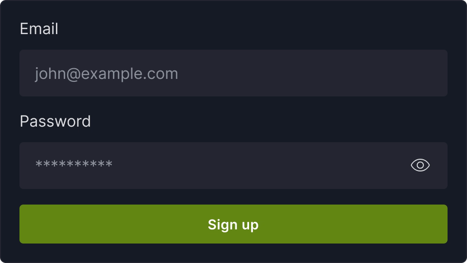 Screenshot of the SteamApis sign up page